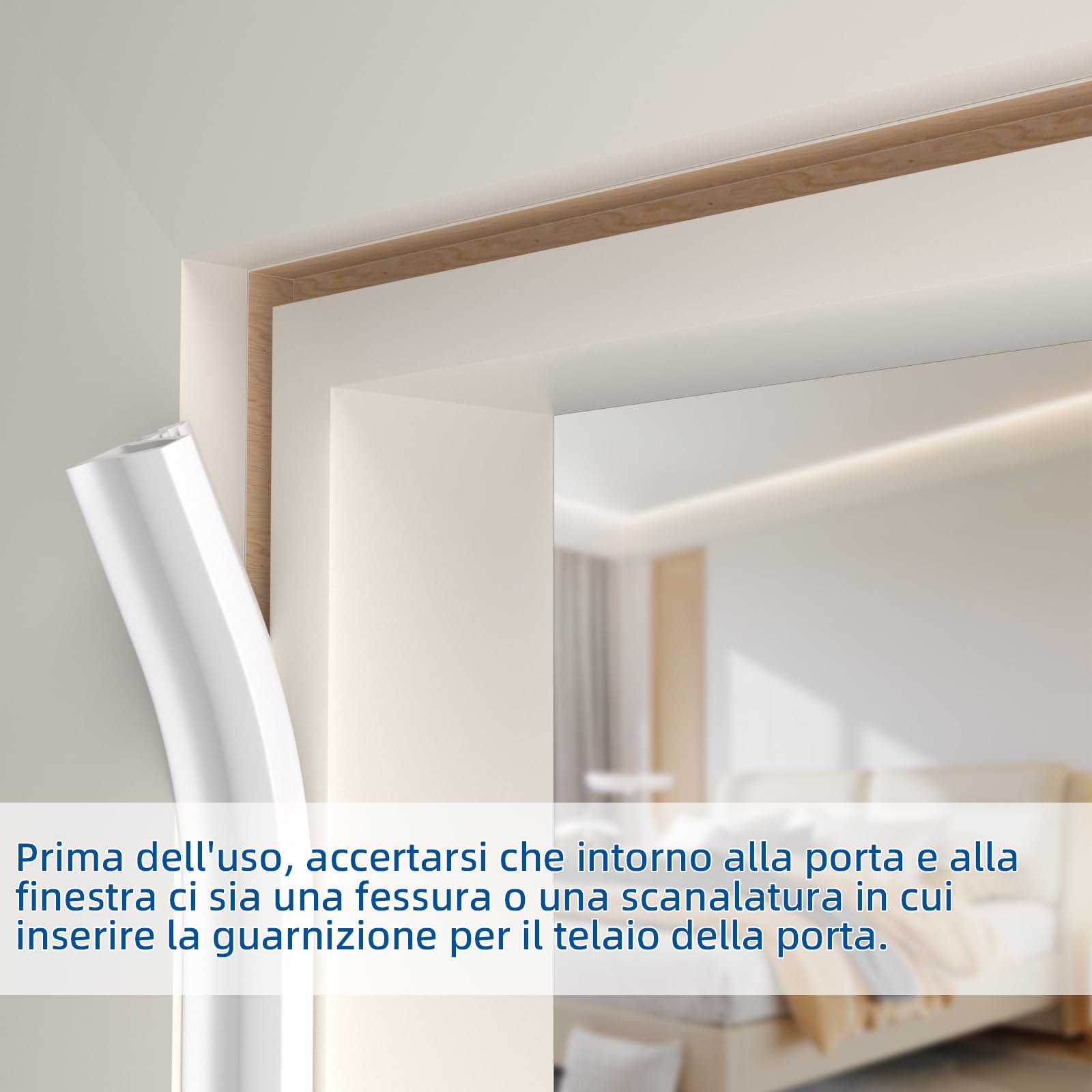 Guarnizione Porta In PVC 10m - Isolante Termico E Acustico, Antivento, Facile Installazione - Foto 9