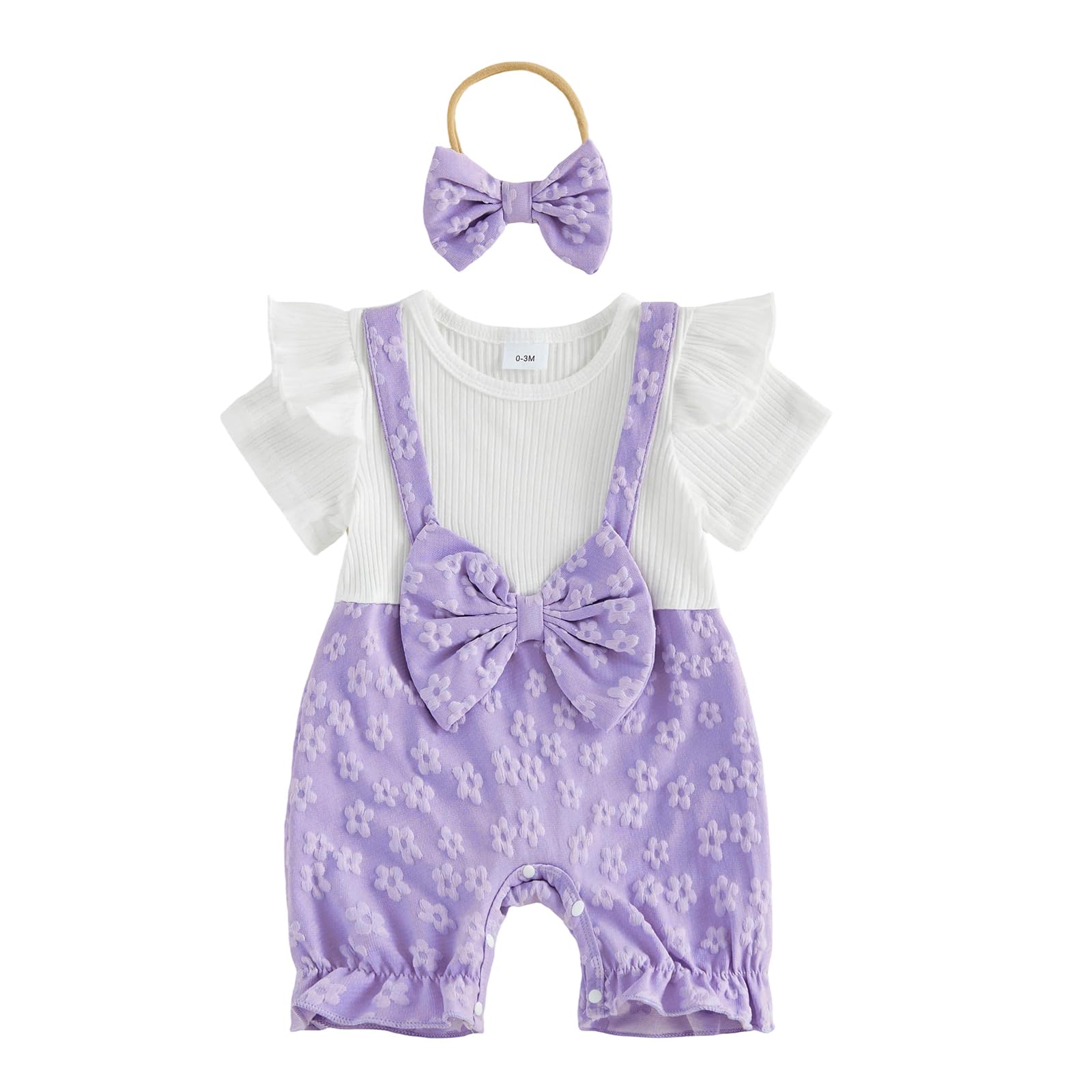 Newborn Baby Girl Summer Clothes Short Sleeve Bubble Romper Bow Shorts Jumpsuit Infant Outfit 0 3 6 9 12 18 Months