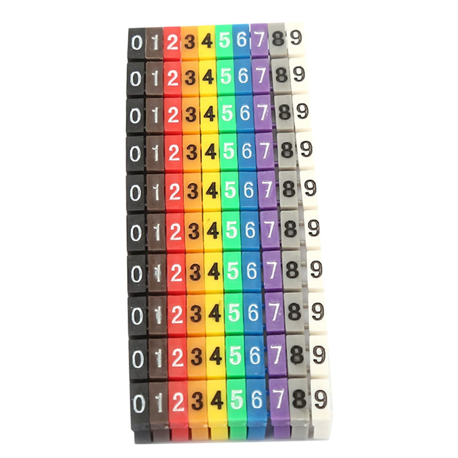 Marcatori per cavi NUMERI 0-9 2,5-4 mm 100 pezzi EC-1 SET