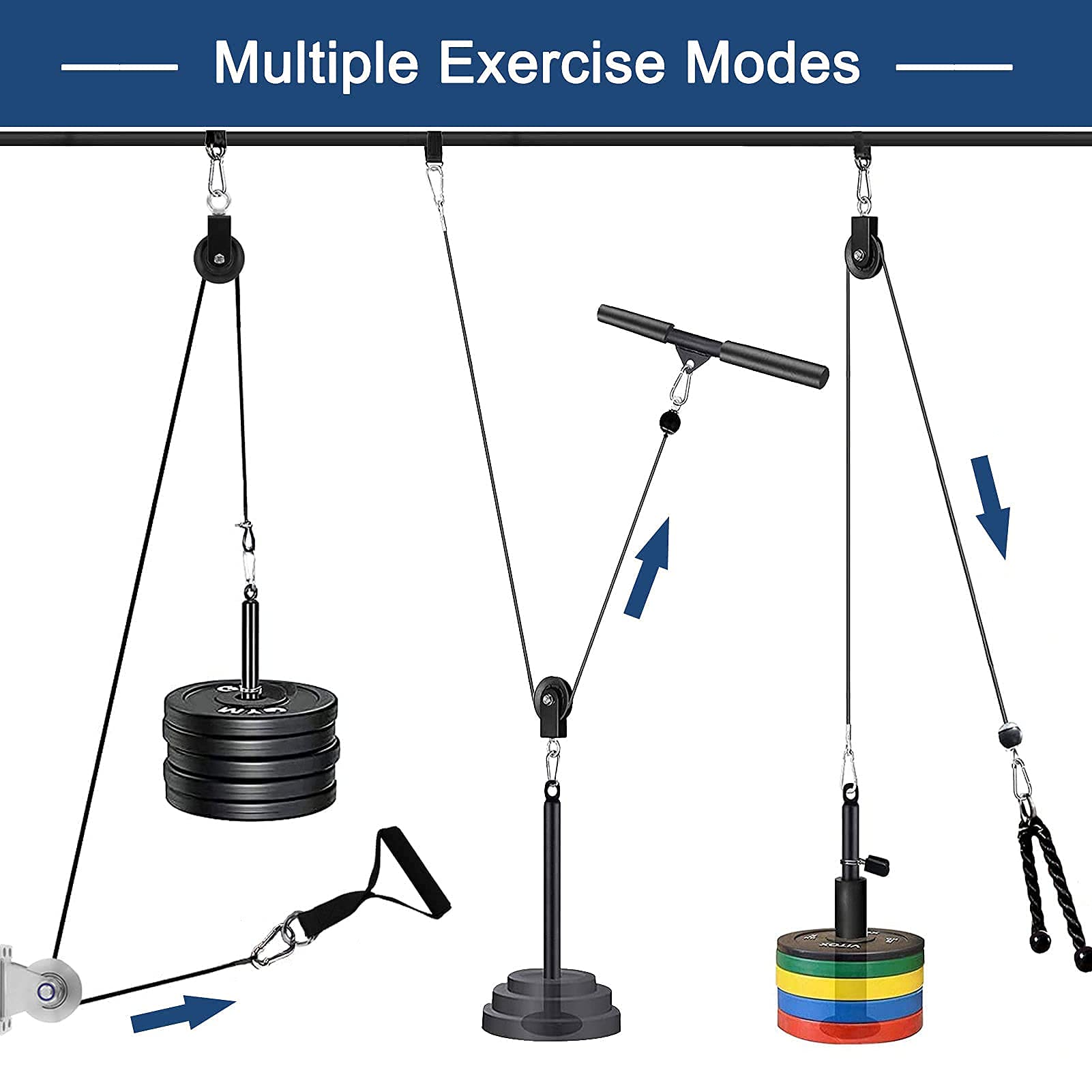 Buy Fitness LAT and Lift Pulley System, Upgraded Pulley Cable Machine