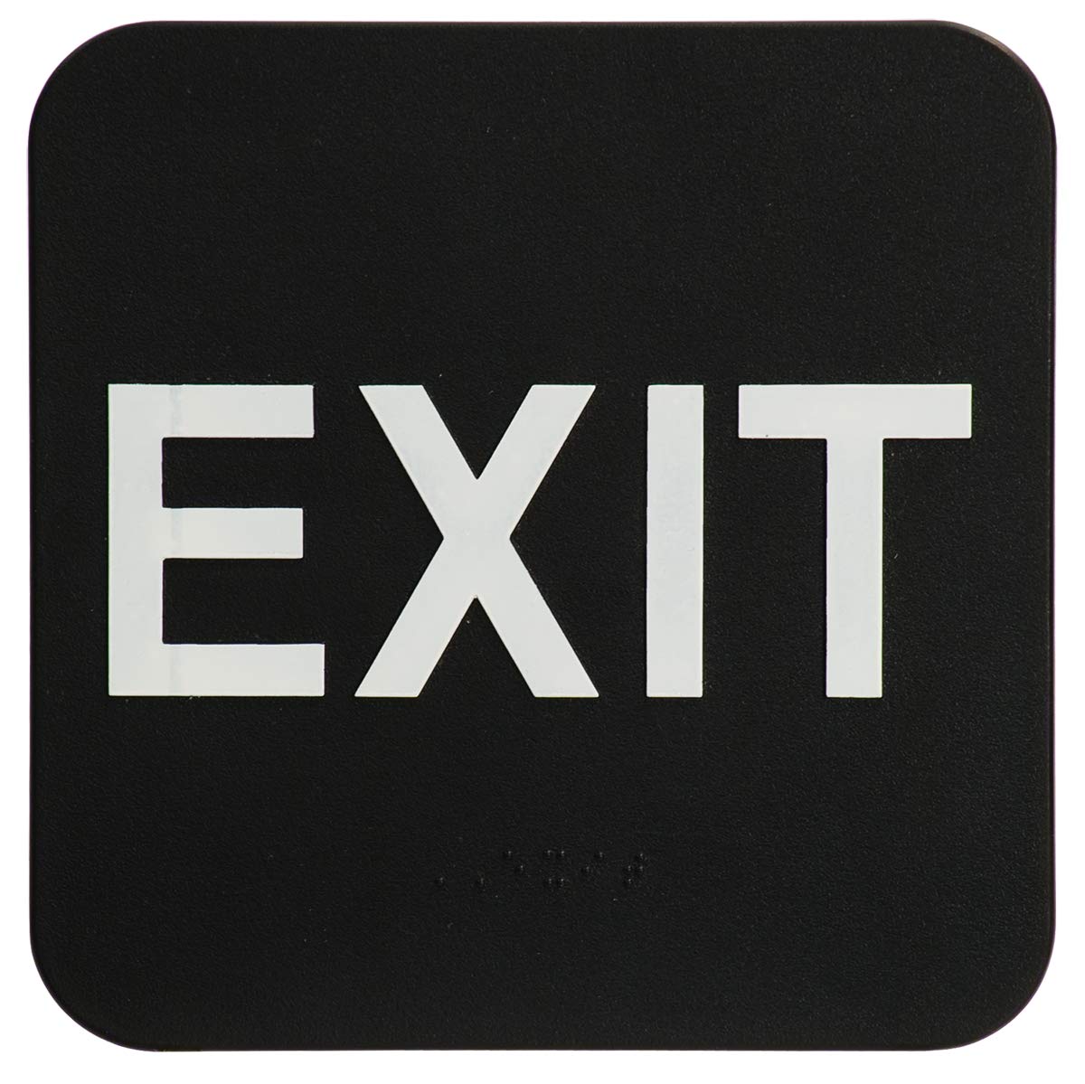 London Health Products EXIT Sign - ADA - Black & White - Includes Adhesive Tape and Instructions