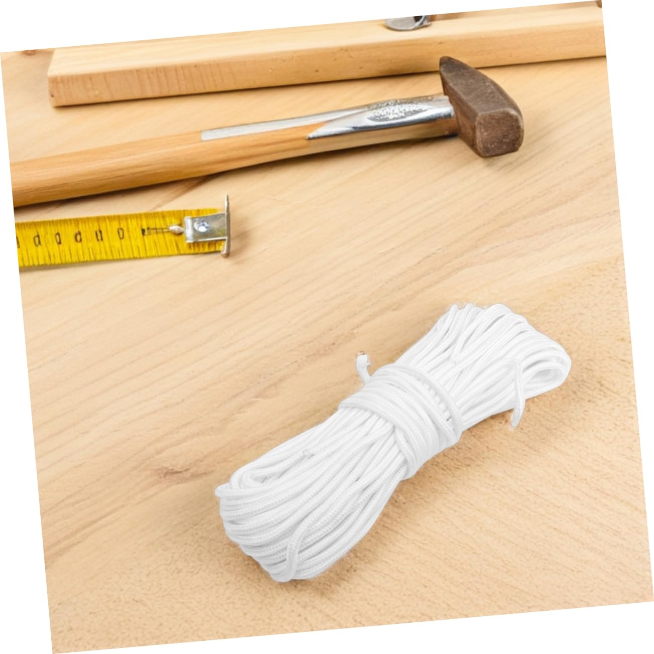 Cuerda de Nailon Trenzada para Tendedero, 2 Rollos, 6mm X 30 M | Blanco, Diseño Minimalista, Portátil y Fácil de Llevar, para Proyectos DIY y Manualidades
