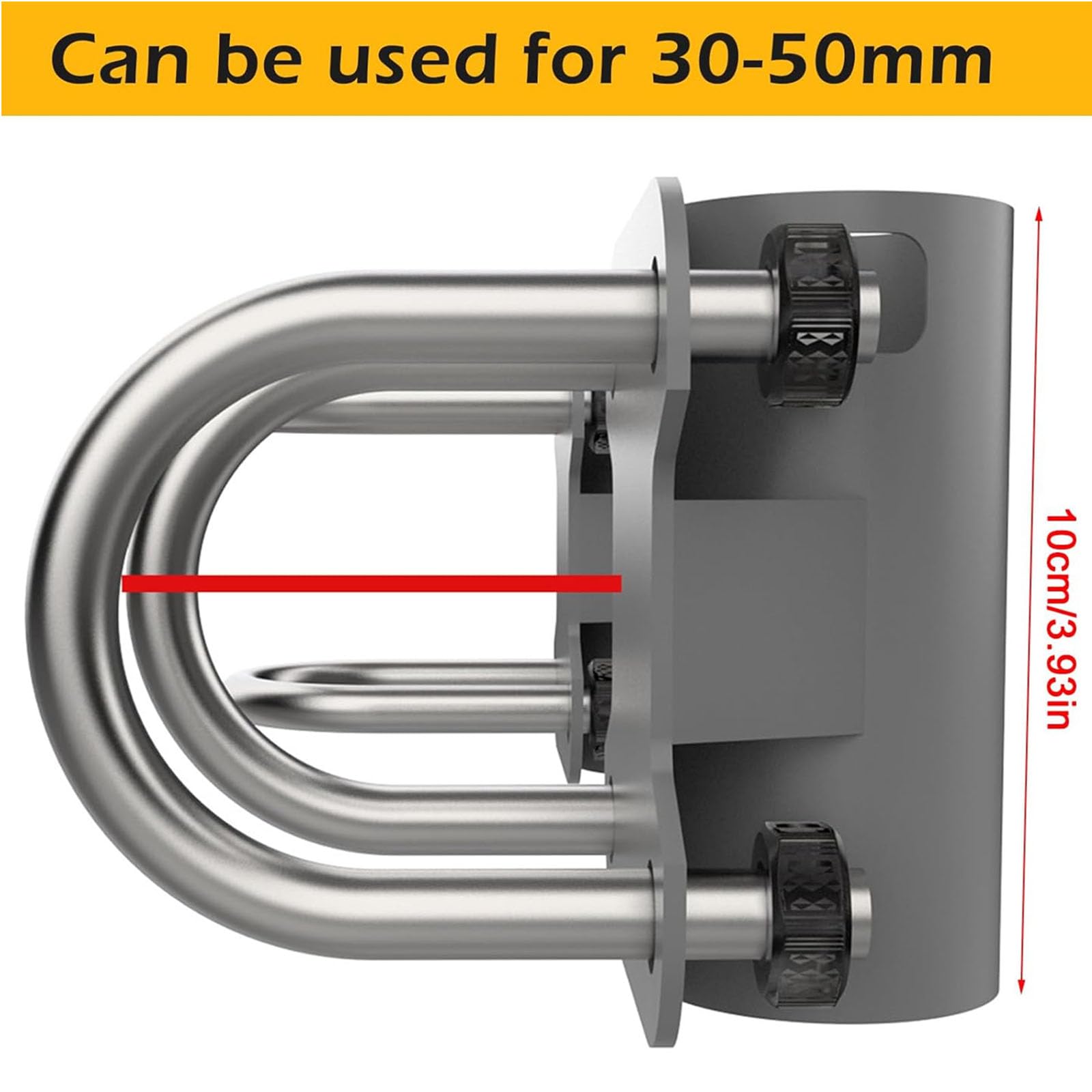 Staffa per antenna parabolica satellitare, staffa di montaggio regolabile a forma di U per parabola e camper, set da 2 pezzi