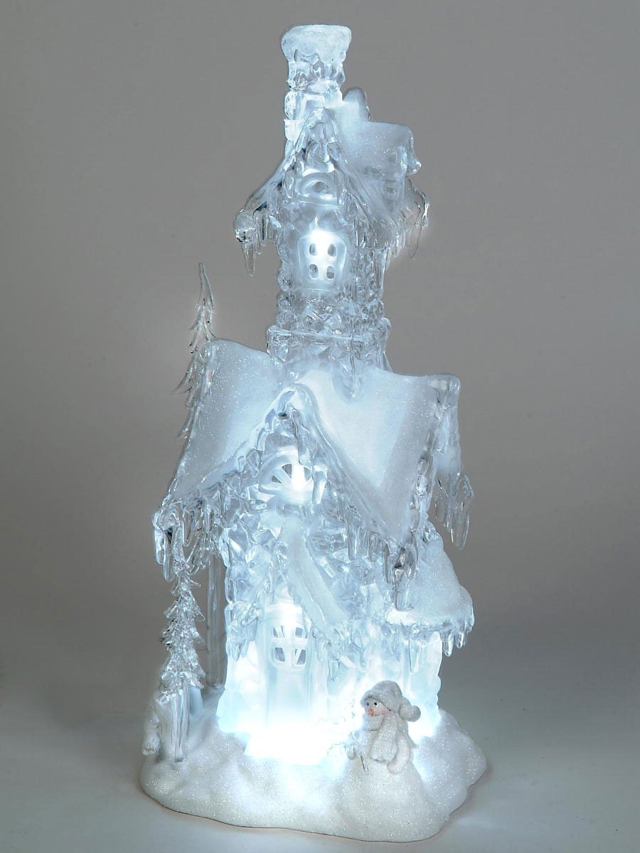 Bollweg Haus mit Schnee Acryl mit Licht