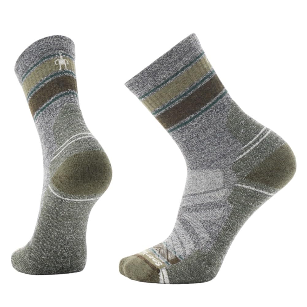 Smartwool Calzini unisex Hike Light Cushion con Spiked Stripe Crew Hike Light Cushion con Spiked Stripe Crew (confezione da 1)