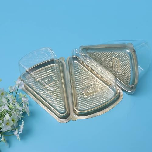 Miniatura 6 de Cabilock Cajas de magdalenas triangulares elegantes 50 PC cajas de pastel de plástico Moon Cake Bandejas para exhibición