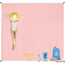 BYDOLL Beach Blanket Waterproof sandproof Oversized 10x9 Suits for 1-8 Adults Sand Free Extra Large Beach Blanket Lightweight Soft Nylon Large Picnic mat for Travel Camping Hiking