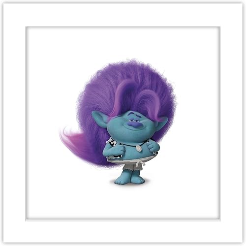 Trends International Gallery Pops Trolls Band Together - Póster de pared de Bruce, 12.00 x 12.00 pulgadas, versión de marco blanco disponible en Yaxa Peru