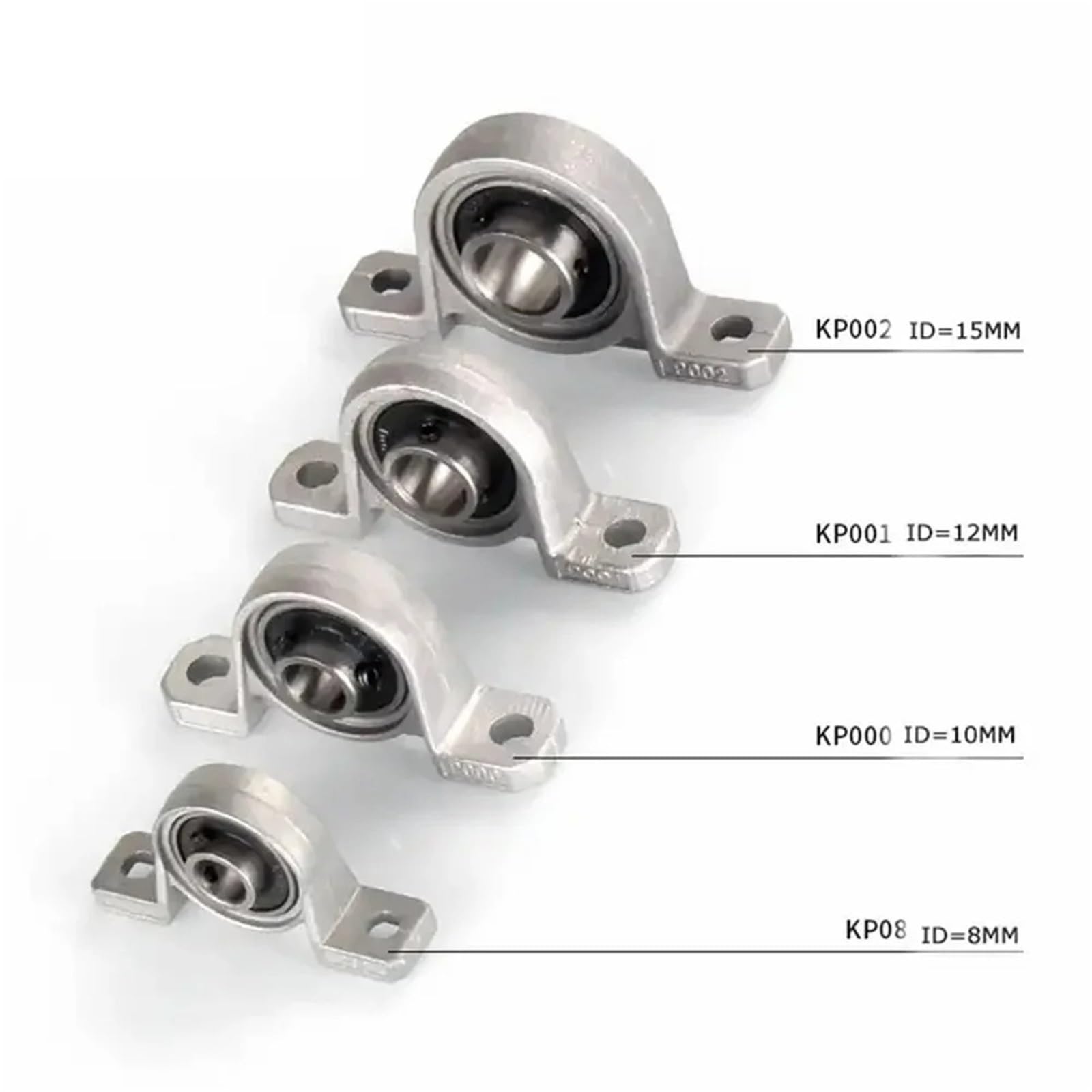 Cojinete de bolas de aleación de zinc de 8 mm a 30 mm de diámetro, soporte de bloque de almohada KFL08 KFL000 KFL001 KP08 KP000 KP001 KP002 (1 unidad)(KP006 30mm)