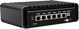 Micro Firewall Appliance, Mini PC, OPNsense, VPN, Router PC, Intel J6413, HUNSN RJ14, AES-NI, 6 x Intel 2.5GbE I226-V LAN, Console, HDMI, GPIO, SIM Slot, 16G RAM, 512G SSD