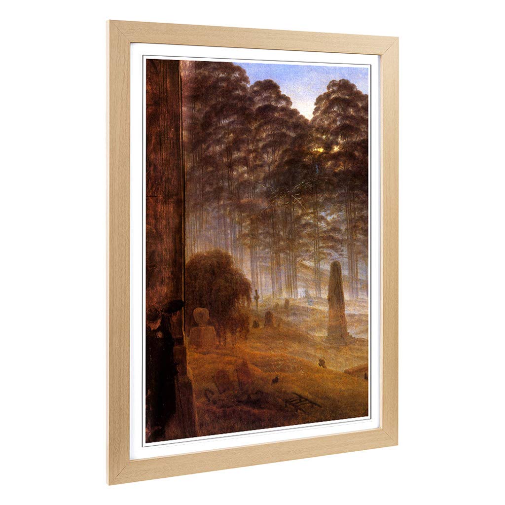 Big Box Art Framed Print of Friedrich Caspar David Landscape (2) Design | Wall Art Picture | Home Decor for Kitchen, Living Room, Bedroom, Hallway, Oak, A2 / 24.5x18 Inch / 62x45cm