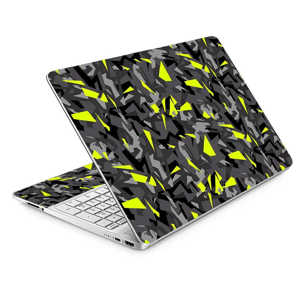 Dzazner Full Panel Laptop Skins Compatible with 13.3, 14.1, 15.6 inch - No Residue, Bubble Free - Removable HD Printed Vinyl/Sticker/Cover Compatible for Dell-Lenovo-Acer-HP (Black Yeloow Sparkle) (B09GKPHBZZ) Amazon Price History, Amazon Price Tracker