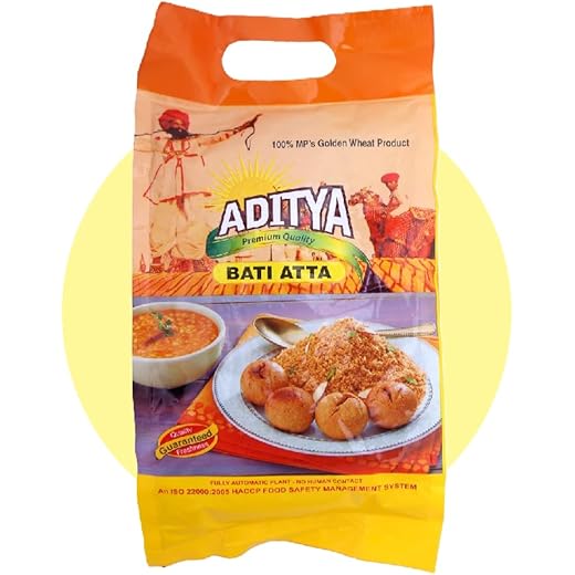 Aditya Premium Bati Atta - 100 Golden Wheat
