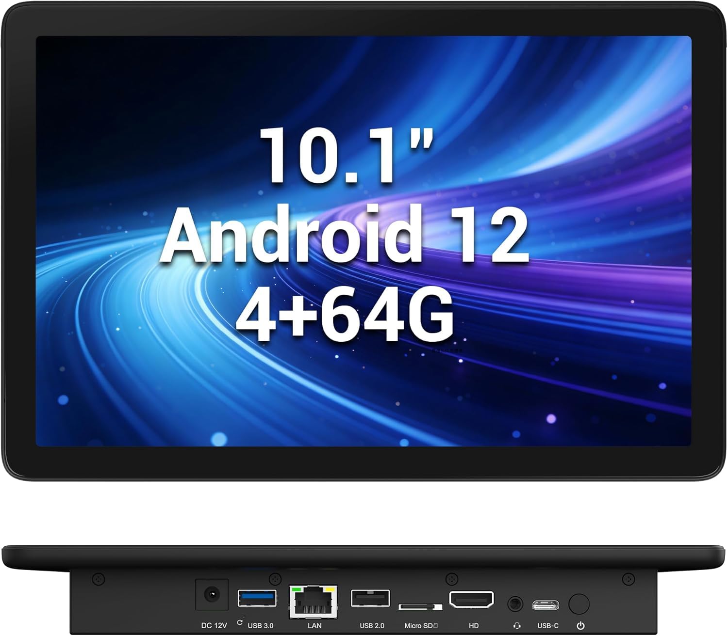 Lüfterloser All-in-One Touchscreen-Computer RK3399, Industrie-Panel-PC 10,1 Zoll Robust Android 12, 4GB RAM, 64GB ROM, 1280x800 IPS
