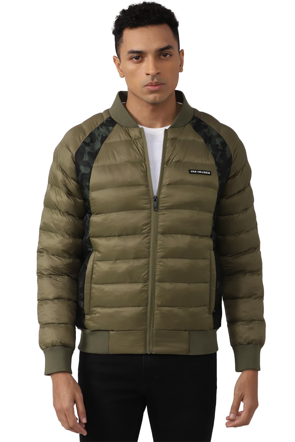 van heusen Men's A-Line Coat (VFJKARGFN66420_Green-picture-18