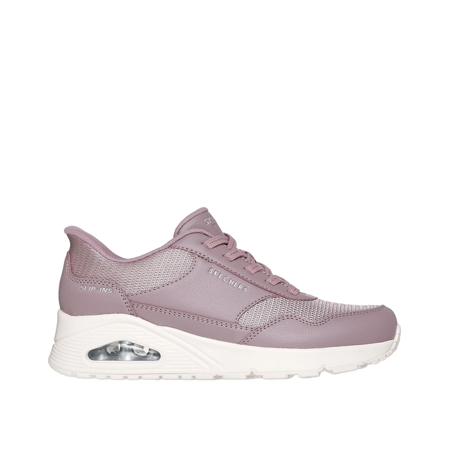 Skechers Women's Uno Banksia Slip-On Sneakers, Deauville Mauve Duraleather/Mesh, 5.5 UK