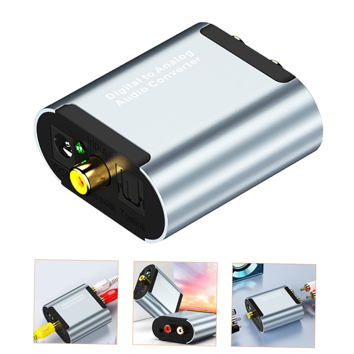 Mikikit 2sets Convertitore Audio Digitale Analogico Con Amplificatore Integrato Facile Da Installare Supporta Uscita Del Volume Ottimale Per Amplificatori e Cuffie Ad Alta Fedeltà