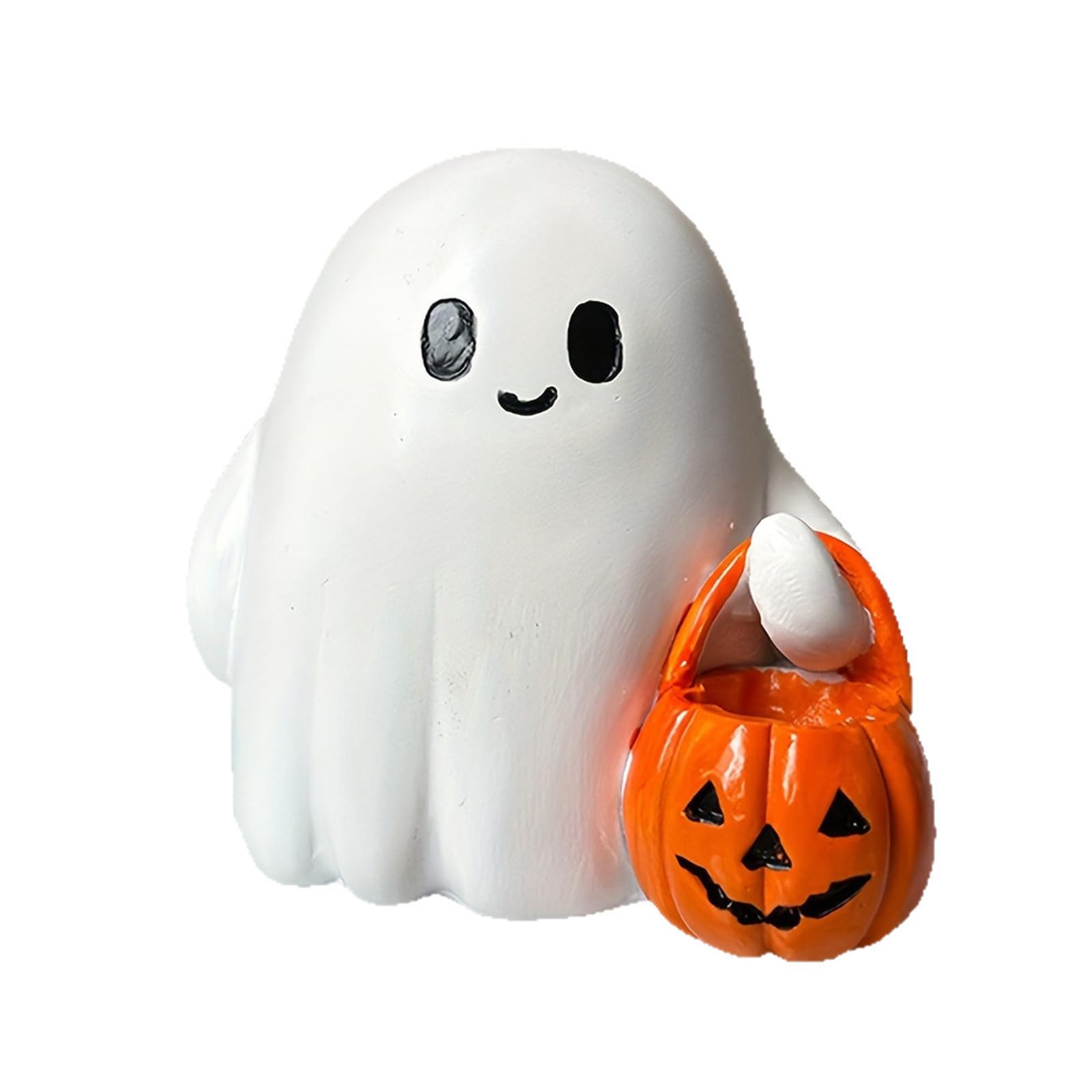 Buxuaaaa Halloween Specters Statue with Pumpkin Resin Craft for Themed Parties Kids Room Safe Decoration Specters Pumpkin Accent Sturdy Ornament
