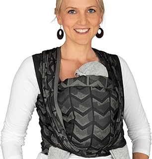 HOPPEDIZ l-j-ams-bla Amsterdam - Pañuelo portabebés (4,60 m), color negro