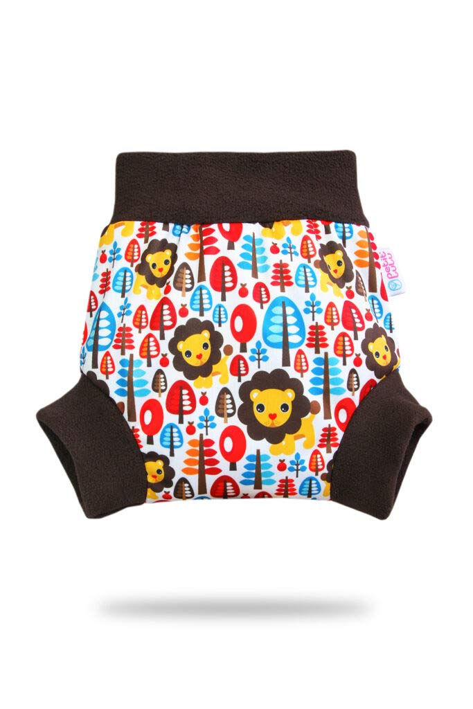 Shorty en PUL Petit Lulu | Culotte de Protection | Pull Up Couche | Couvre-Couche | Taille XL | Réutilisable & Lavable | Étanche | Couches Lavables | Fabriqué en Europe (Jungle King)