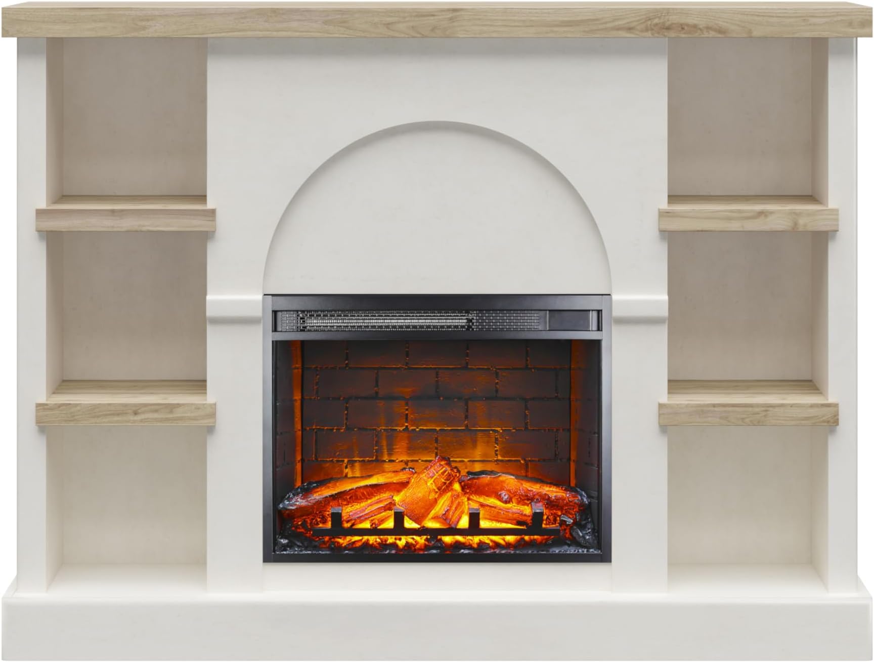 Amazon.com: Mr. Kate Winston Fireplace Mantel with Built-in Bookshelves ...