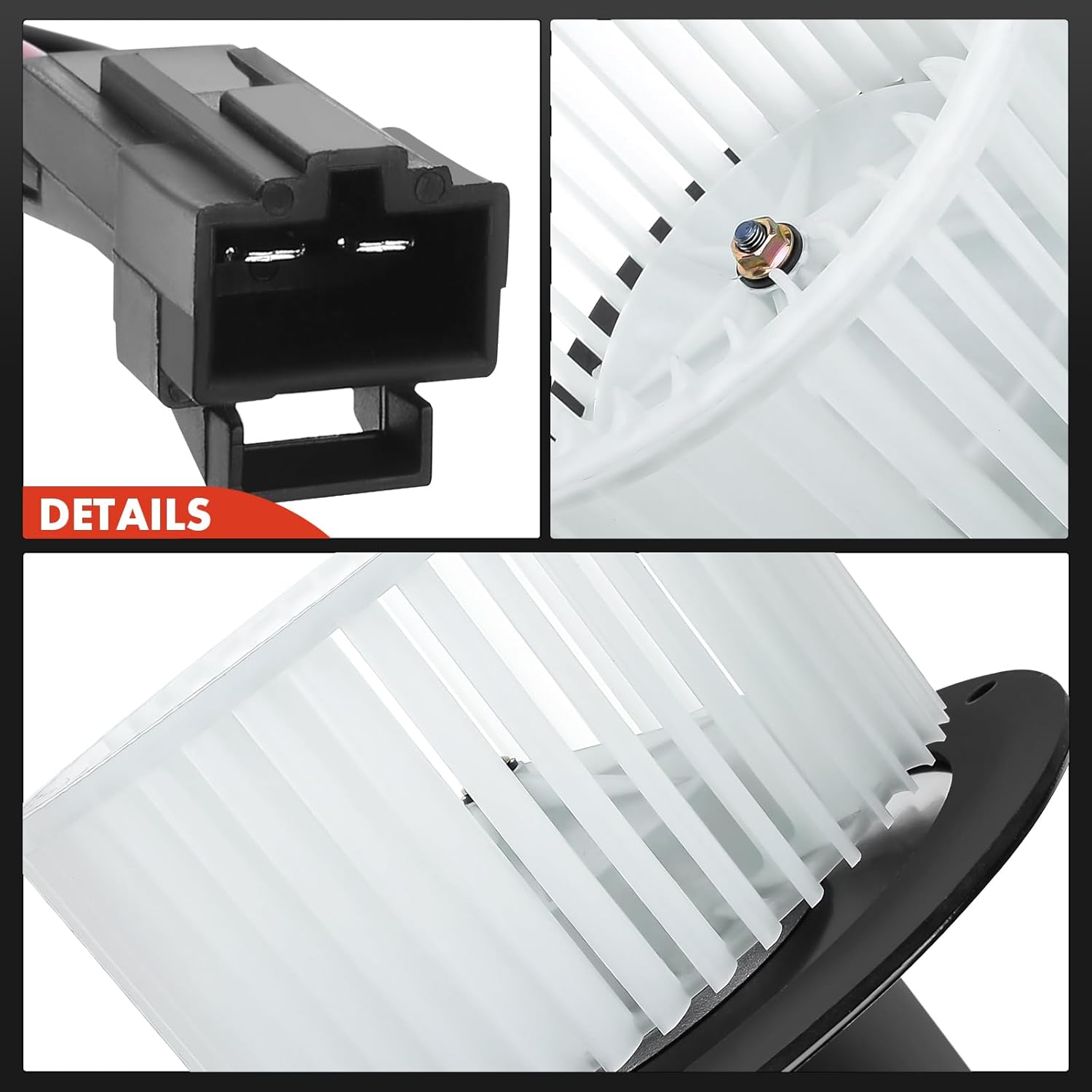 A-Premium HVAC Heater Blower Motor Assembly Compatible with Peterbilt Vehicles - 325/330/337/348 2011-2015 - Front Side, Replace# 2809550119, 3X011506