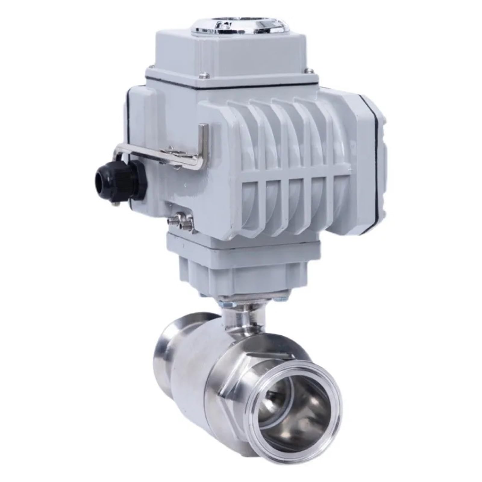 LDXMJZOT 63mm 2 Way Motorized Ball Valve Q911F-16P Tri Clamp Ferrule Type Electric Ball Valve(220VAC)