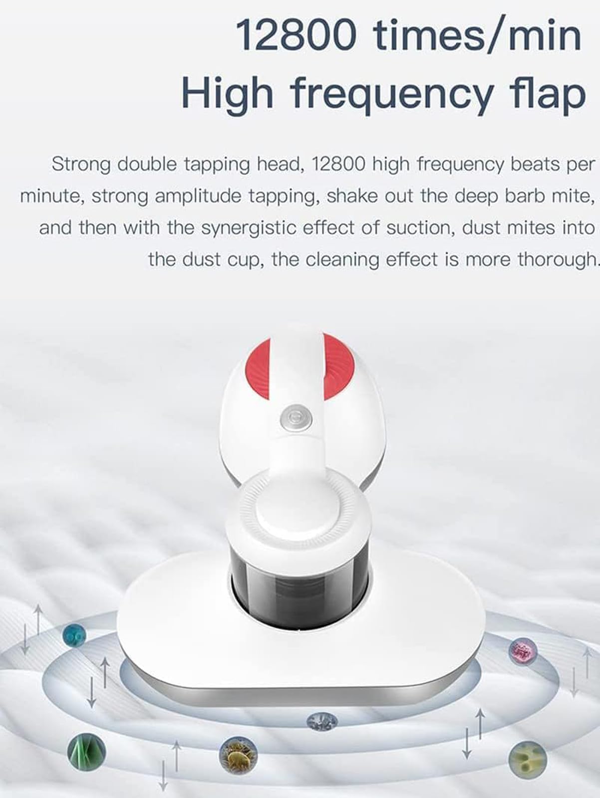 CUSMA Nettoyant Anti-Acariens pour Matelas De Lit, Aspirateur À Main Filaire, Nettoyage en Profondeur Puissant, Compact Et Léger pour Tissus D'ameublement Et Matelas