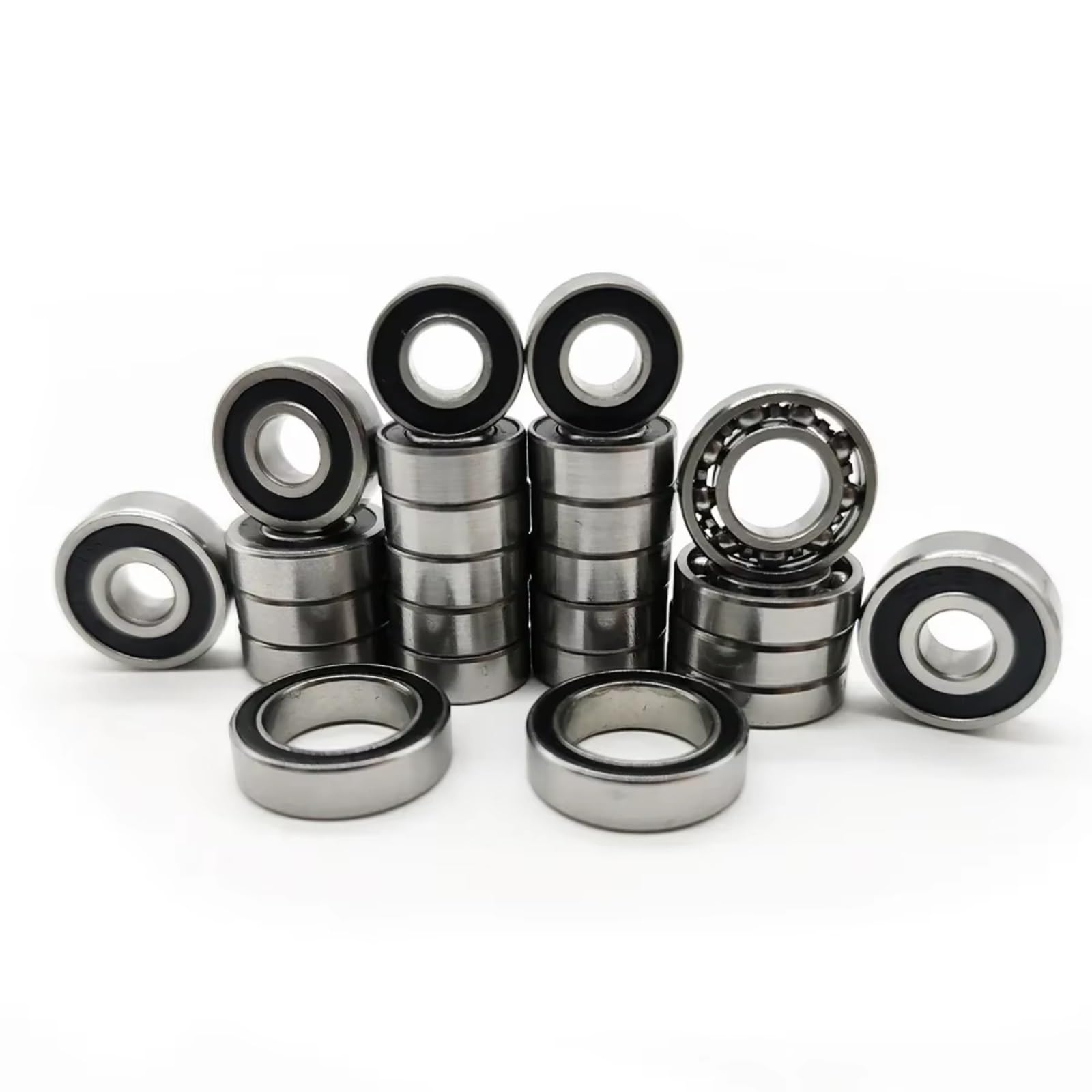 Für Axial Für SCX10 III 1/10 24 Teiliges Vorgefettetes Kugellager Set Vorder Hinterachse AR45 Portalachse Schwarz Gummigedichtet RC Car Teile RC Lagerteile
