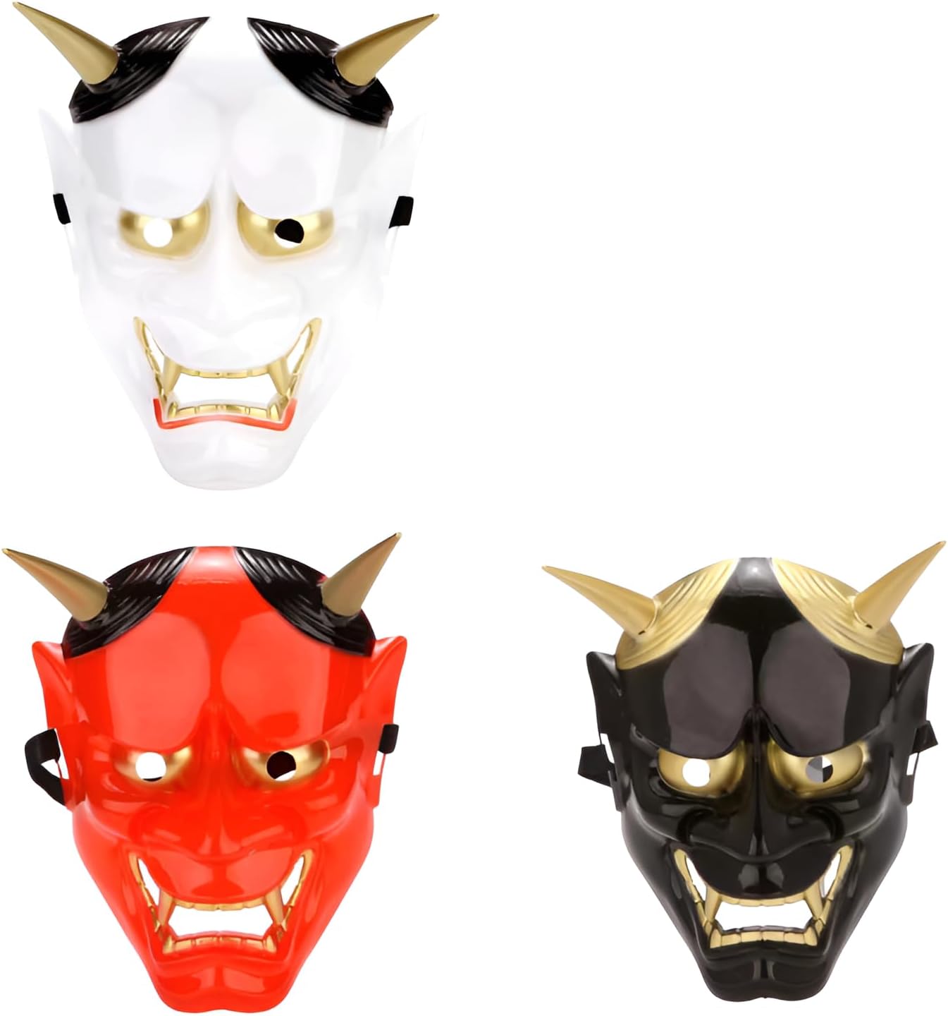Amazon.co.jp: [qiukala] 鬼のお面 節分 ハロ用 立体造形 能面 伝統