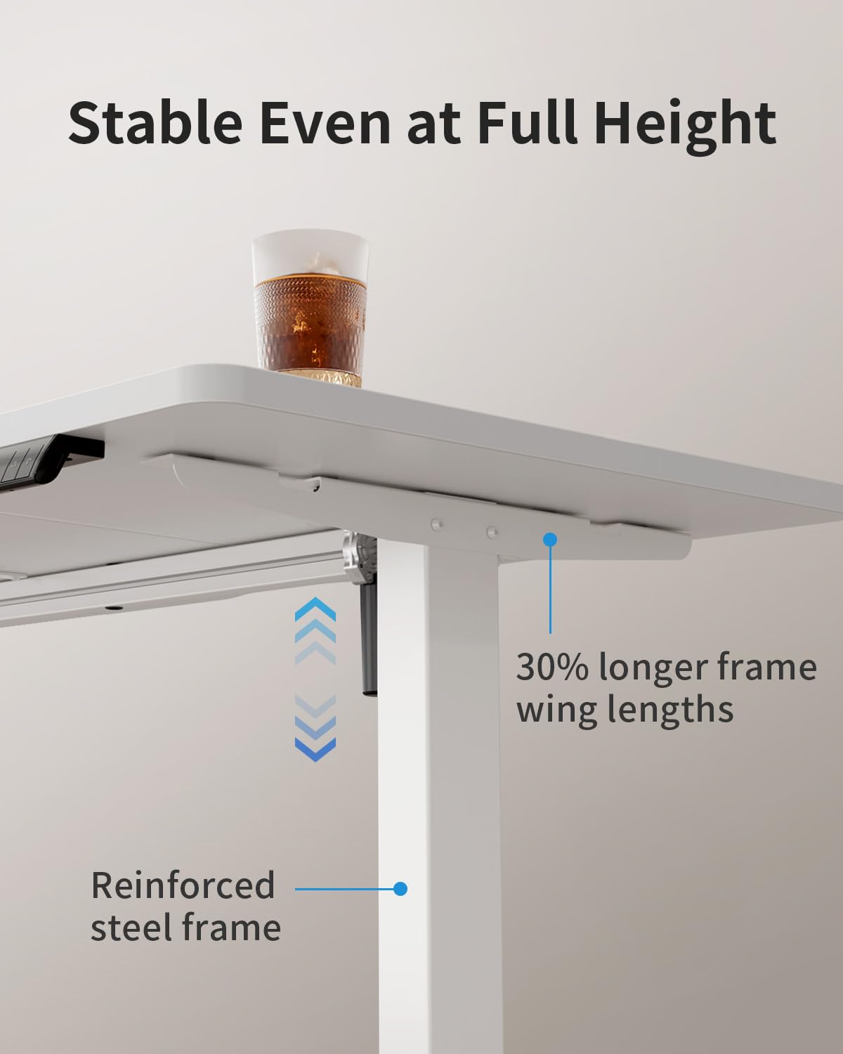 FEZIBO Höhenverstellbarer Schreibtisch mit USB-A und USB-C-Ladeanschlüssen, 120 x 60 cm Steh-Sitz Tisch, Schreibtisch Höhenverstellbar Elektrisch, Ergonomischer Computertisch Homeoffice, Weiß