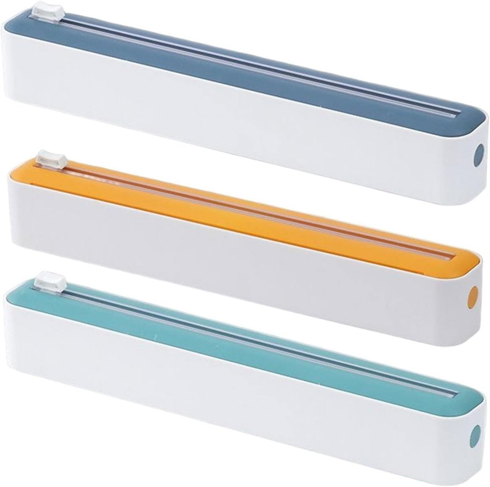 Distributeur De Film, Rangement Papier Alu Et Film Alimentaire, Boîte De Découpe De Film Alimentaire, Distributeur De Film Alimentaire avec Cutter, Dérouleur Film Alimentaire pour Cuisine