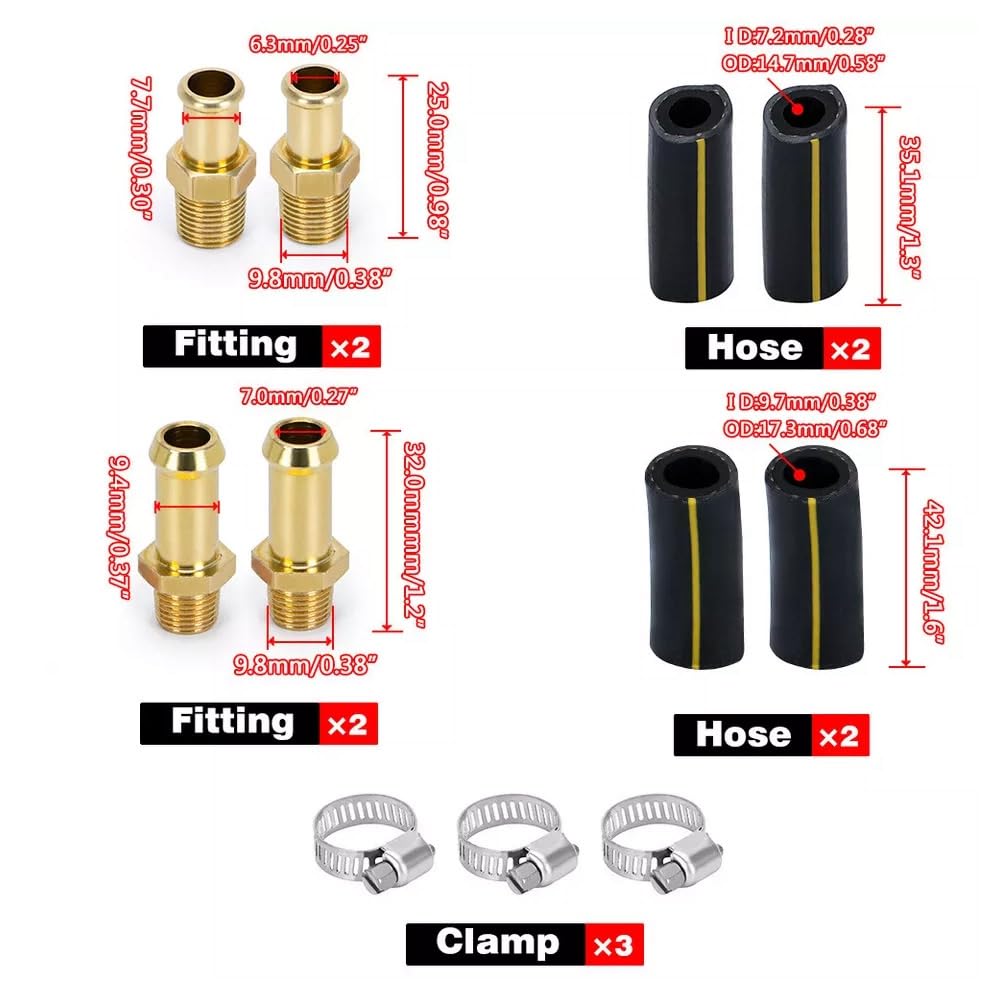 Régulateur de pression de carburant universel réglable 1-6 PSI pour moteurs à carburateur