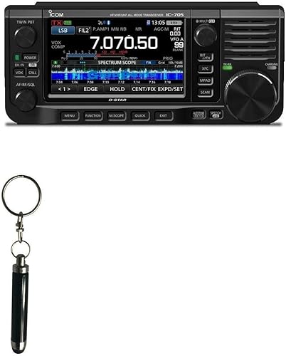 Miniatura 1 de BoxWave Icom IC-705 - Lápiz capacitivo bala, mini lápiz capacitivo con lazo para llavero, color negro azabache