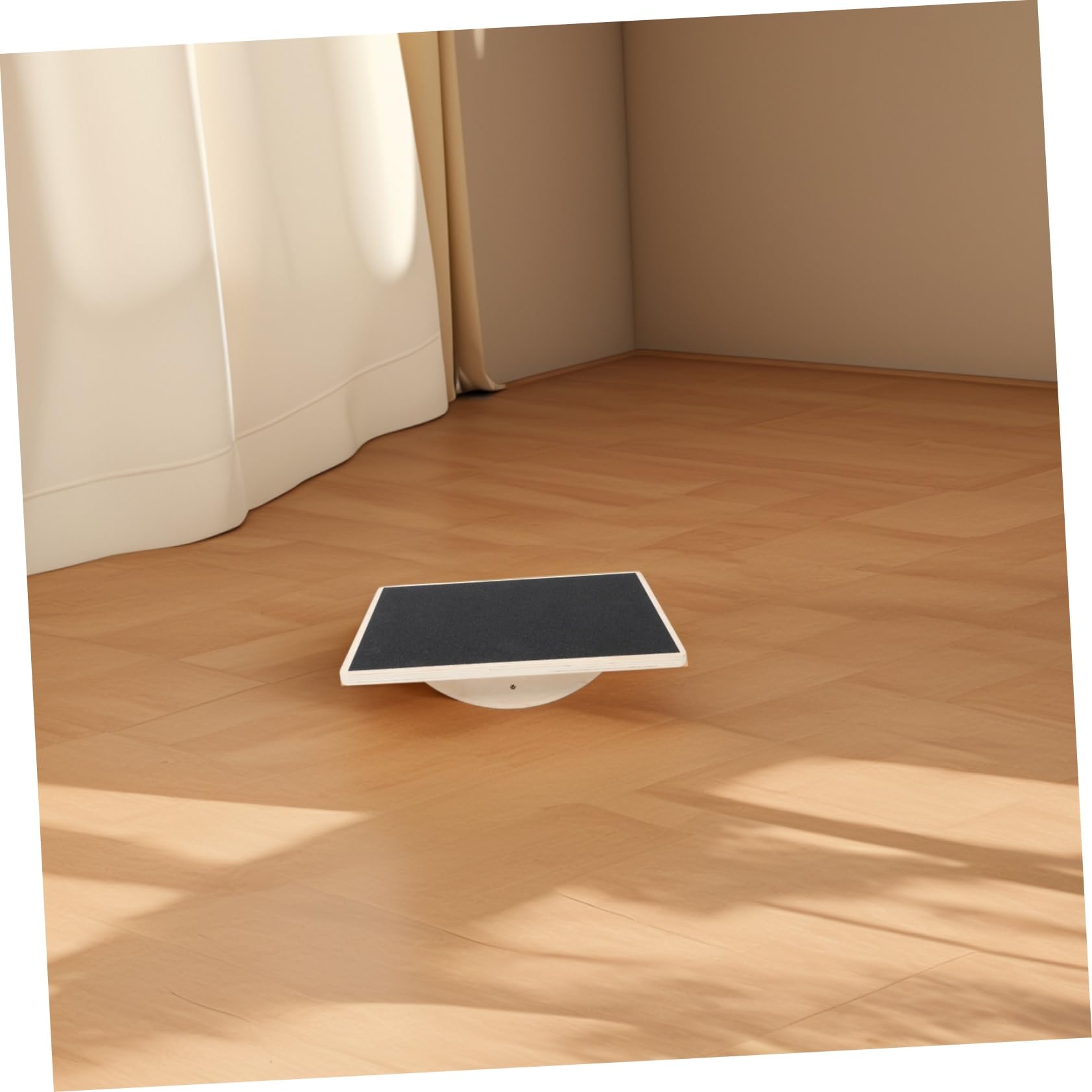Tavola Equilibrio Yoga in Legno Massello Antiscivolo | Allenamento Coordinazione, Formato Rettangolare per Adulti, Uso Home Gym