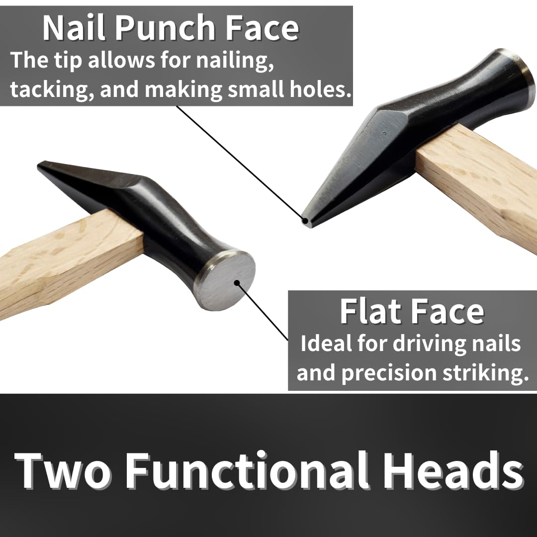 RANSHOU Japanese Carpenter Hammer with Nail Set Punch SAKIKIRI