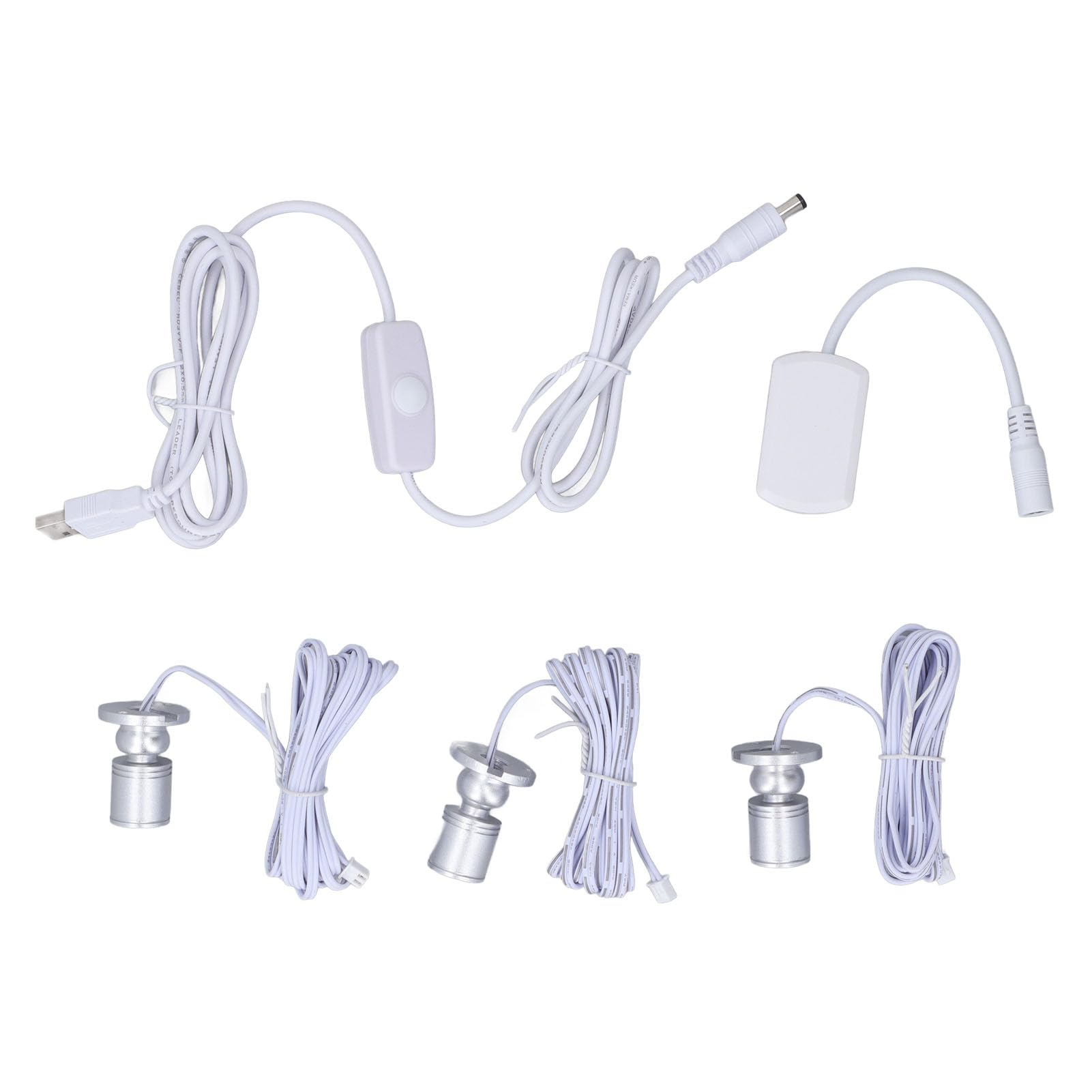 Mini-LED-Spot-Leuchten, 5 V, USB-Schaufenster-Display-Leuchte, 1 Bis 3 Dimmbare Kleine Schrankleuchte die Schmucksammlung (Warmes Licht 3000K)