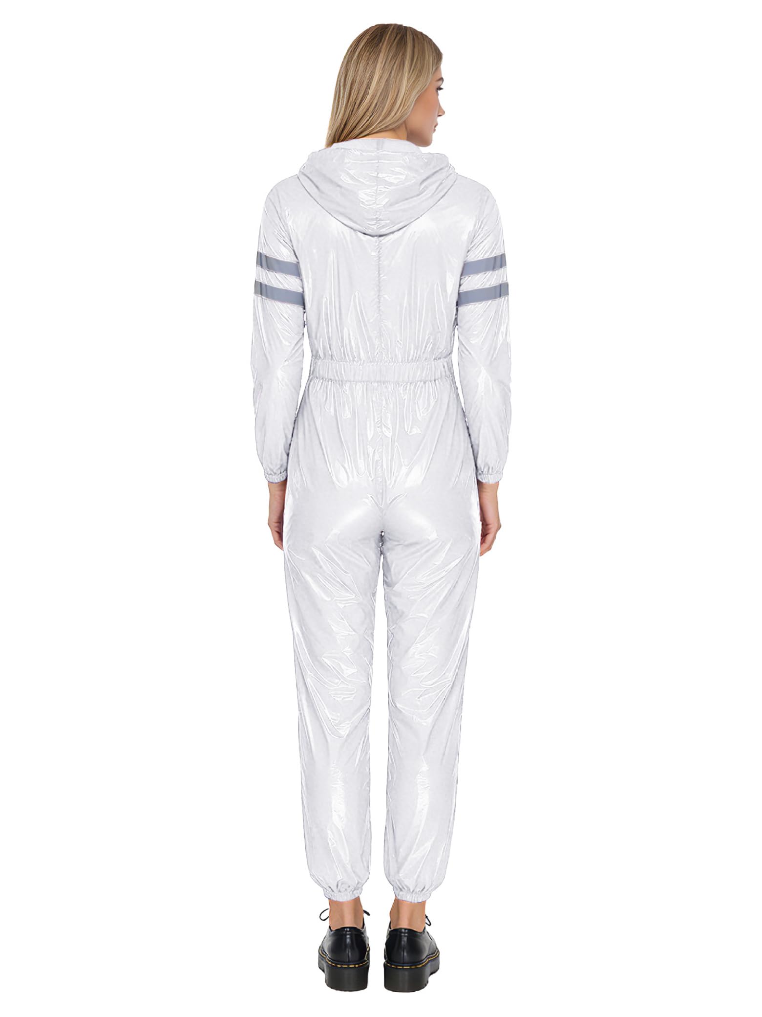 Herren Damen Arbeitsoverall Reflektierende Wasserdichte Overalls Mit Kapuze Arbeitsanzug Ganzkörper Schutzanzug Weiß 3XL