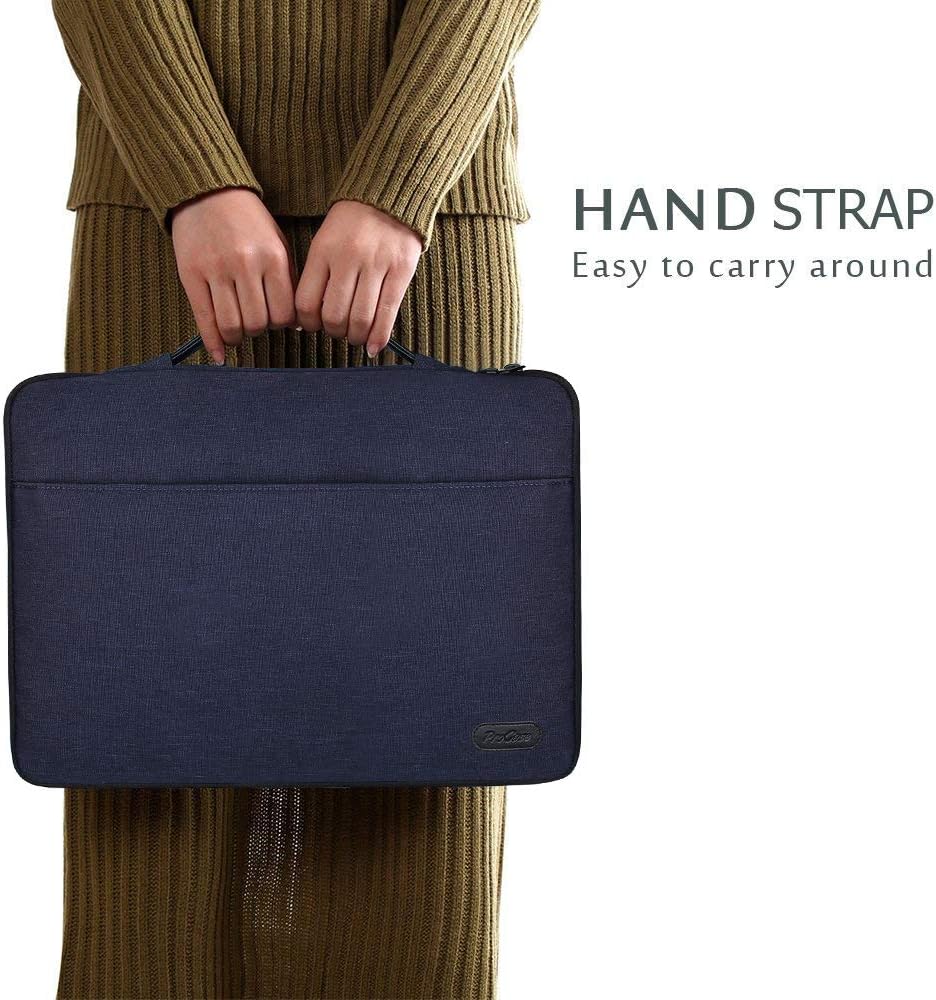 ProCase 14-15.6 Inch Laptop Sleeve Case Protective Bag, Ultrabook Notebook Carrying Case Handbag for MacBook Pro 16" 2019 14" 15" 15.6" Dell Lenovo HP Acer ASUS Samsung Chromebook Computer -Darkblue