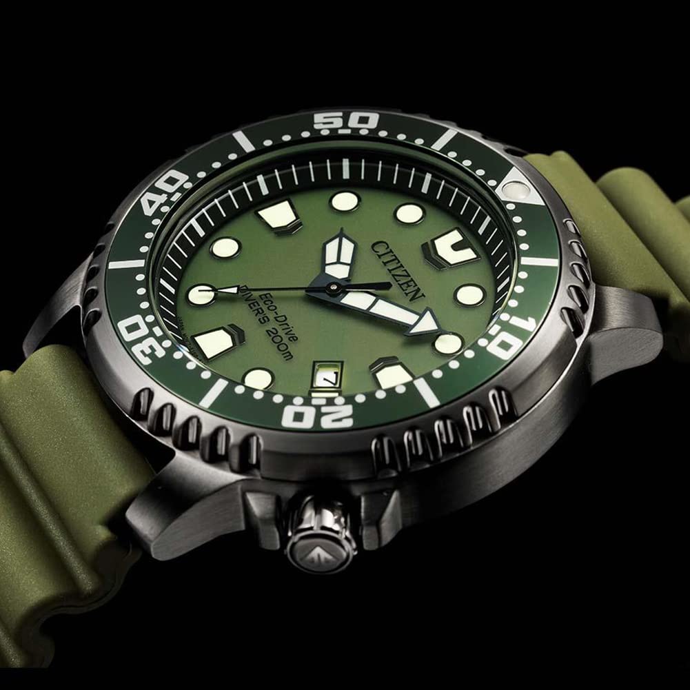 Citizen Men's Analogue Eco-Drive Watch with a Rubber Band Promaster Marine