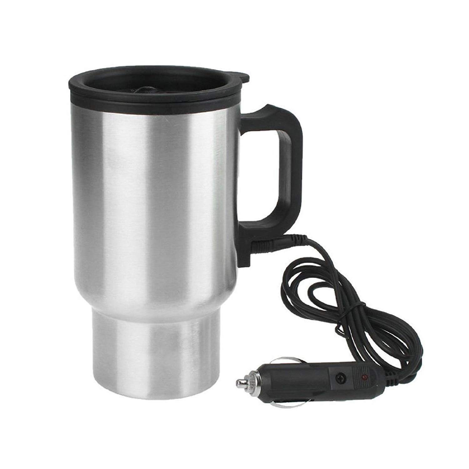 Istara Portable Car Kettle Mug Electric 12V Travel Cup Thermoses for Heating Water Coffee Milk Tea Cur Mug Cigarette Lighter Drinking Cup