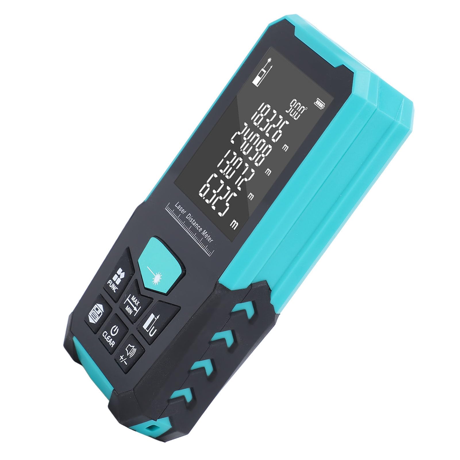 Cyfrowy Laserowy Miernik Odległości 0,05-100m IP54 Wodoodporny, Akumulator 2,4-calowy Wyświetlacz LCD z Podświetleniem Cyfrowy Laserowy Miernik Odległości