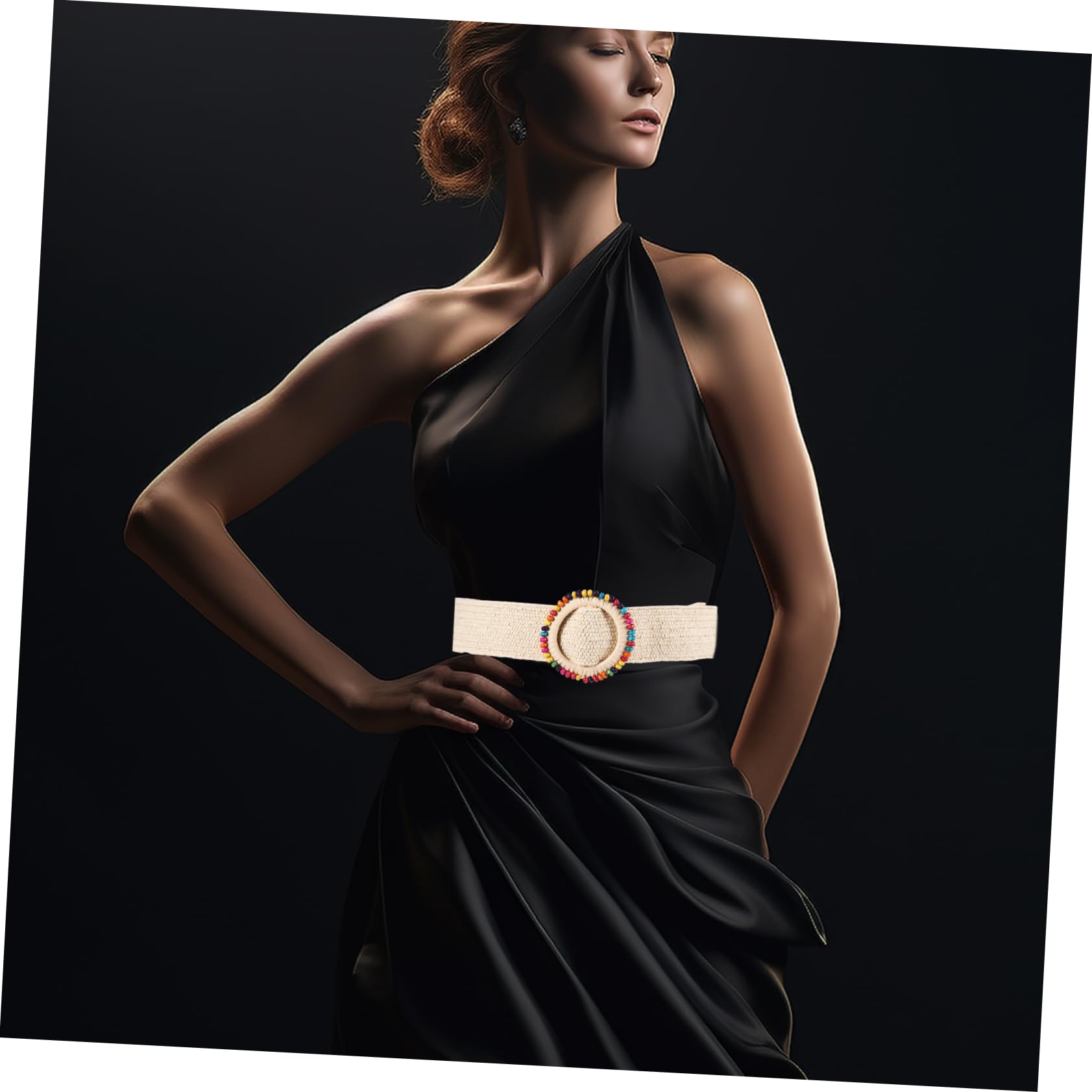 5piezas Cinturón Trenzado Elástico Para Mujer Cinturón Decorativo De Woven Para Vestidos Para Fiestas y Eventos Especiales y Cómodo
