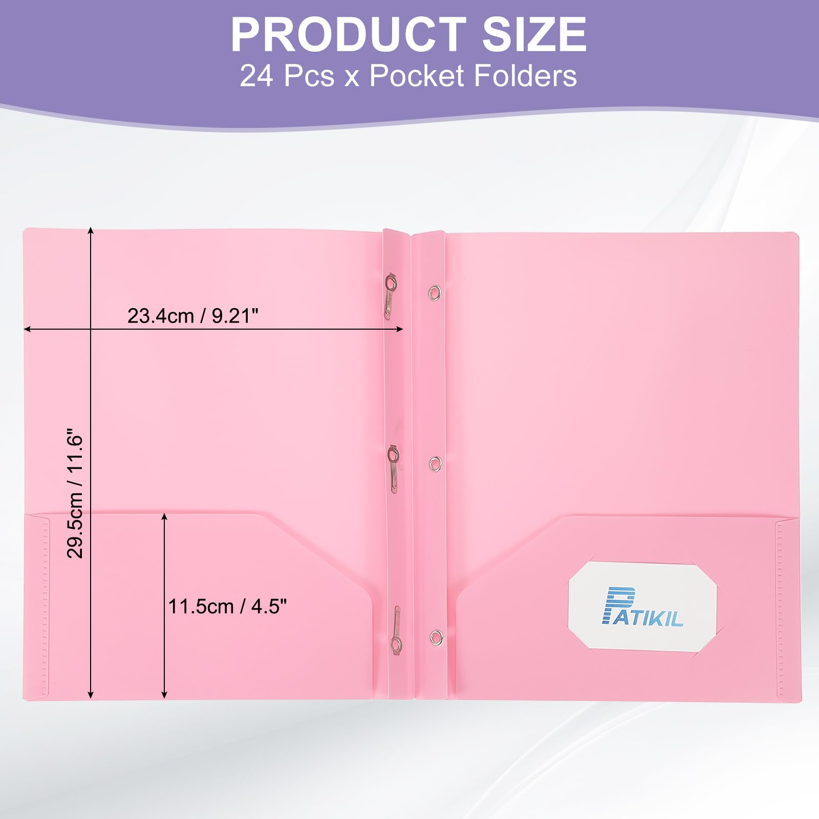 PATIKIL Pocket Folders with Prongs - Image 2