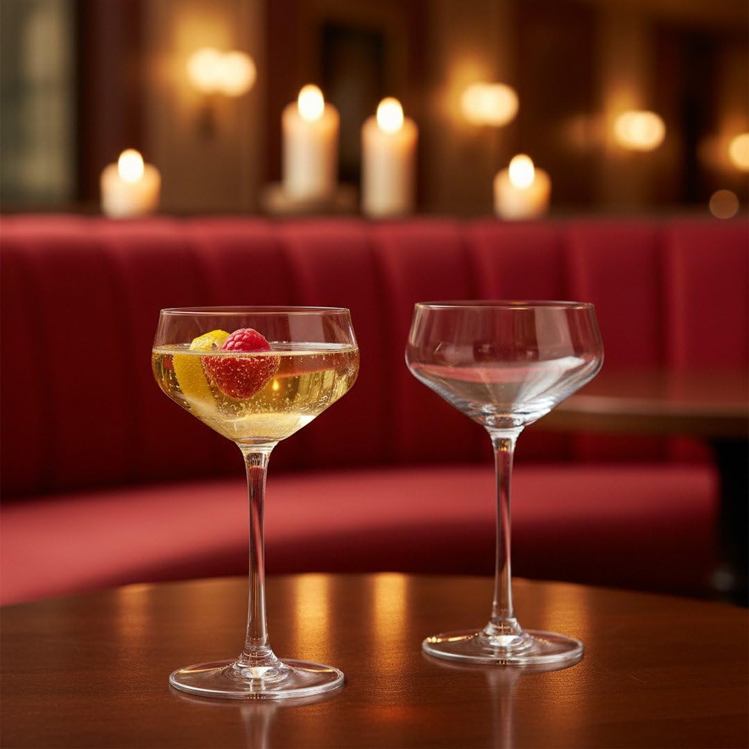 HISTORY COMPANY Crystal Cocktail Coupes - Old Hollywood Style -8