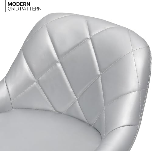 Miniatura 4 de MoNiBloom Taburete para encimera de cocina, Taburetes de bar giratorios ajustables en altura, Taburetes de barra de mostrador de cocina de cuero PU