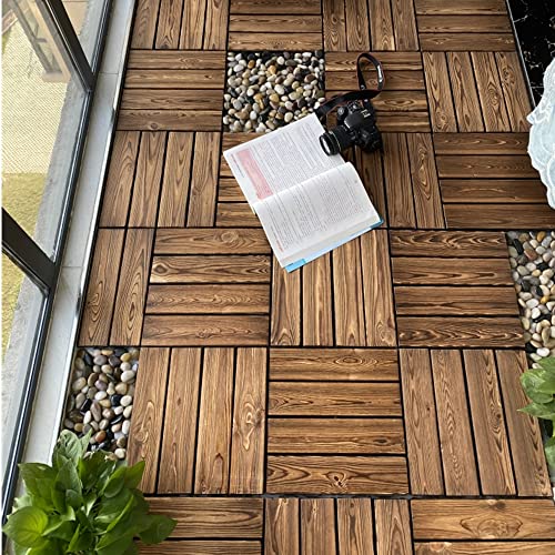 ガーデニング タイル 木 庭 diy ベランダ タイル ウッドパネル 屋外 150枚...