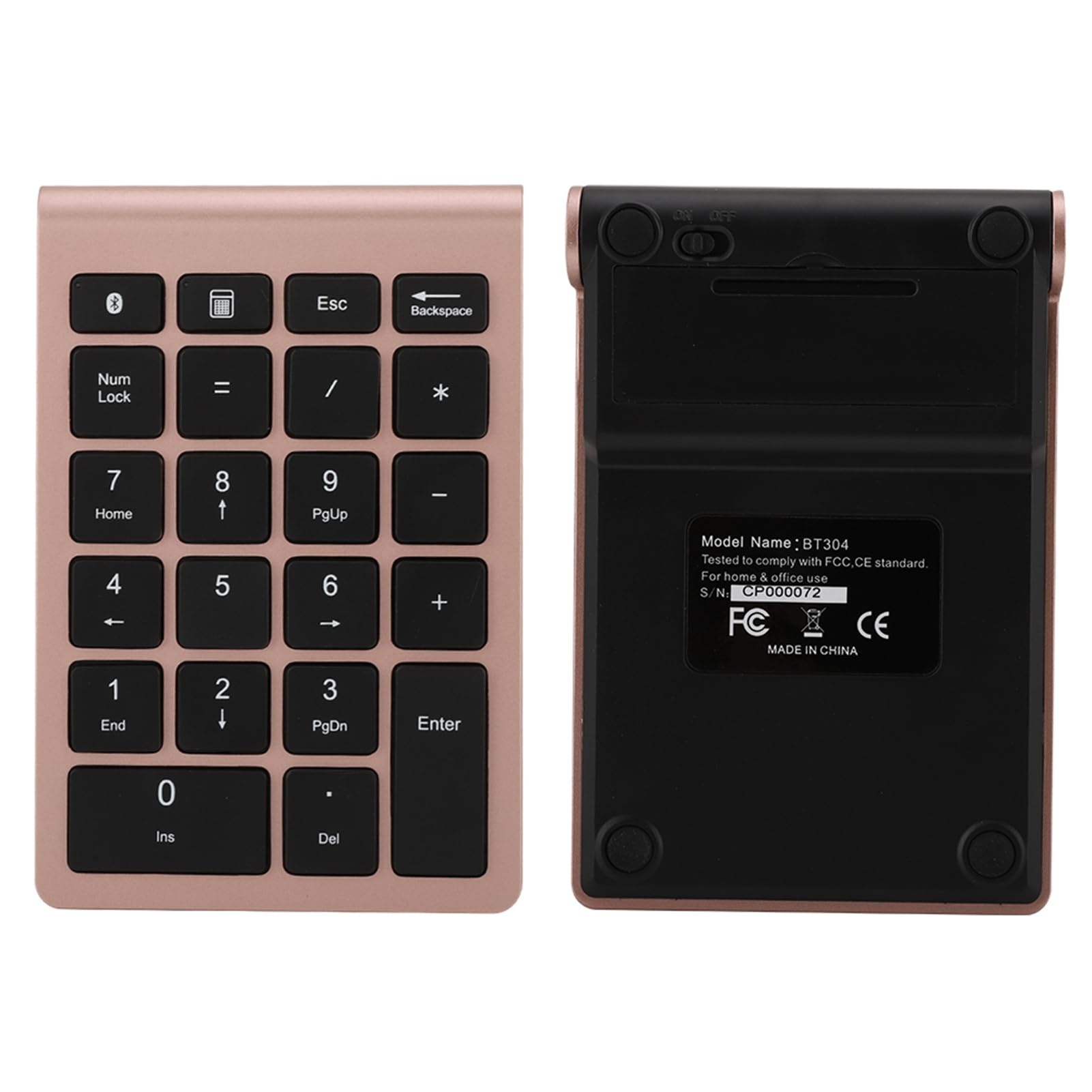 Clavier Numérique Ultra Fin Design 5.0, 22 Touches pour Mac OS (Or Rose)
