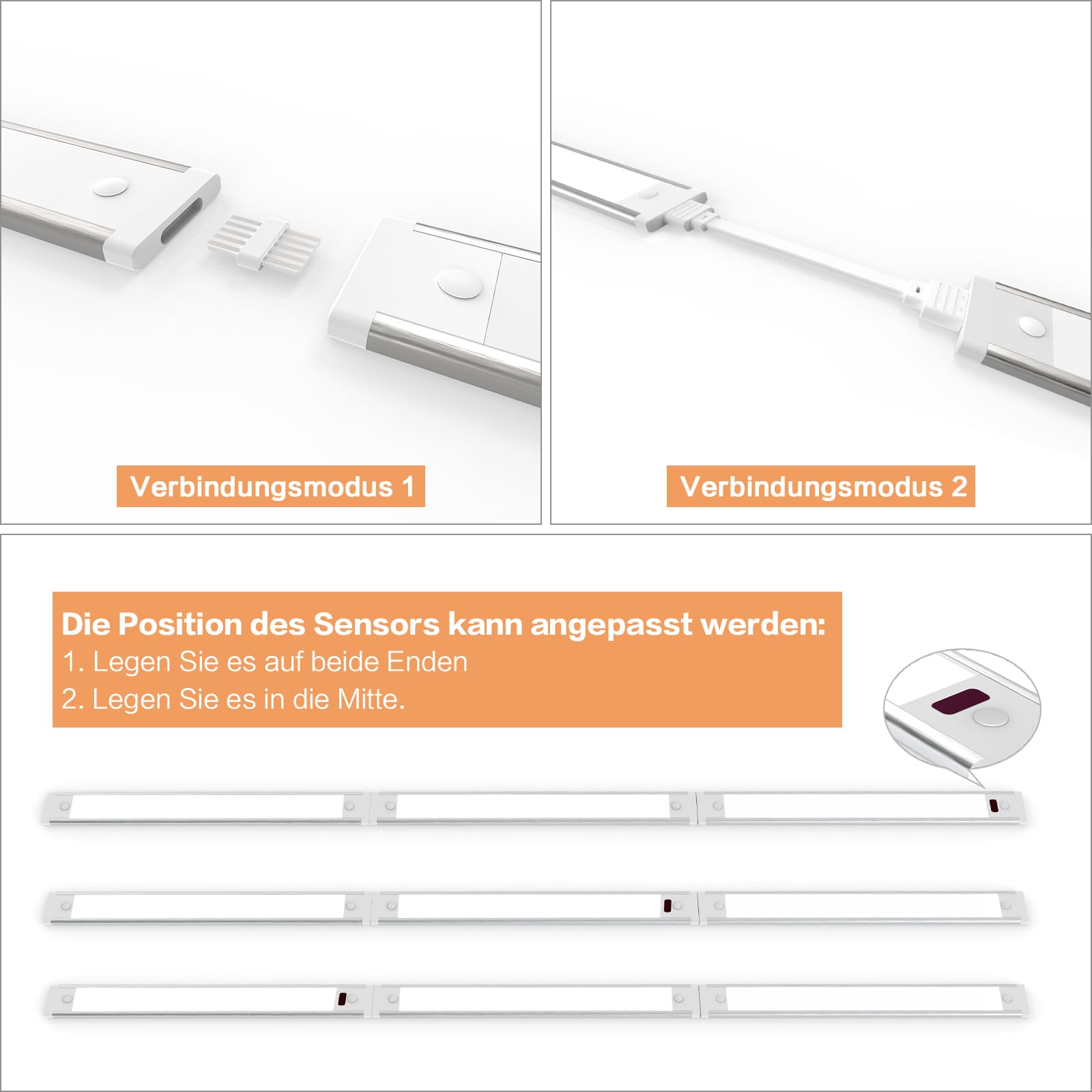 WOBSION LED Unterbauleuchte Küche Dimmbar mit Berührungsloser,Neutralweiß Unterbau Lichtleiste für Unterschrank Beleuchtung,4000k Ultra Dünn Lampe für Küchenschrank und Werkbank,42CM×3PCS,1300LM