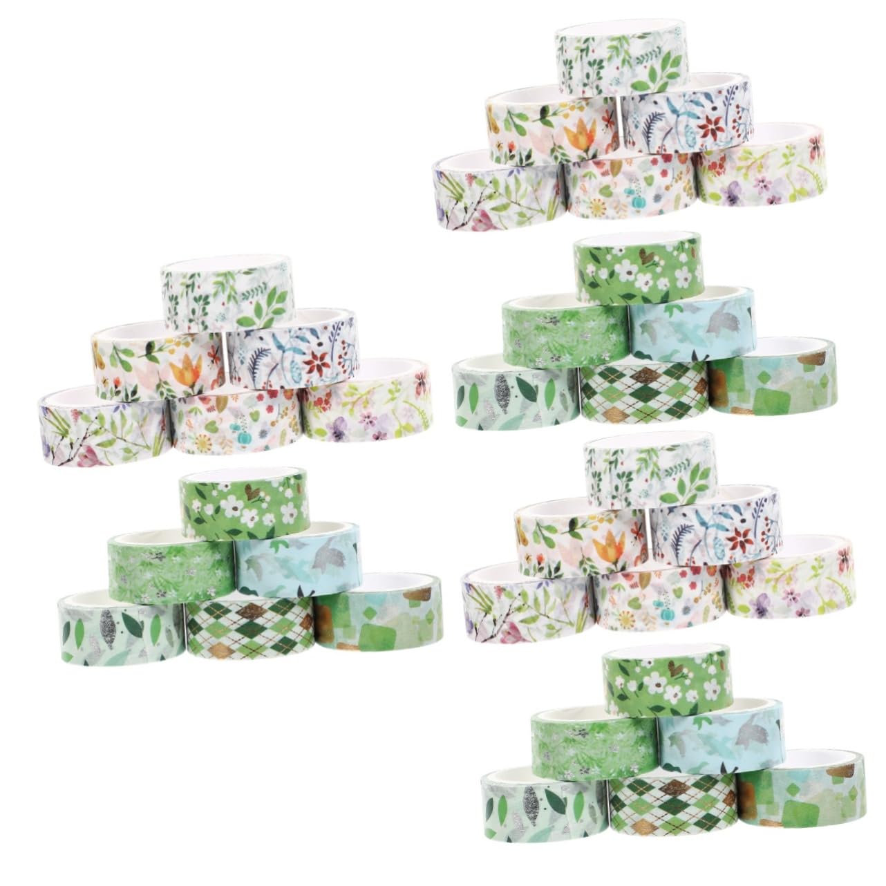 STOBOK 36 Nastro Decorativo Washi Tape Per Scrapbooking e Album Fotografici Facile Da Strappare Riutilizzabile Design Floreale Unico